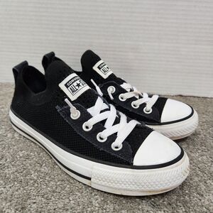 Converse ASCT Women Shoes Black White Low Top Sneakers 565489F Size 6